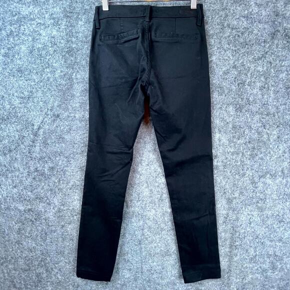 Joie Jeans Trouser Skinny Pants Womens 23 Black Cotton Stretch Mid-Rise Pockets - Picture 2 of 9